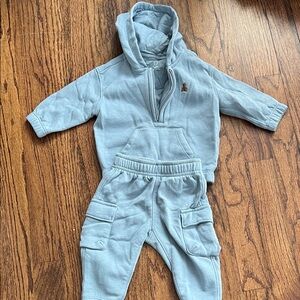 GAP Gray Hooded Baby Sweatshirt